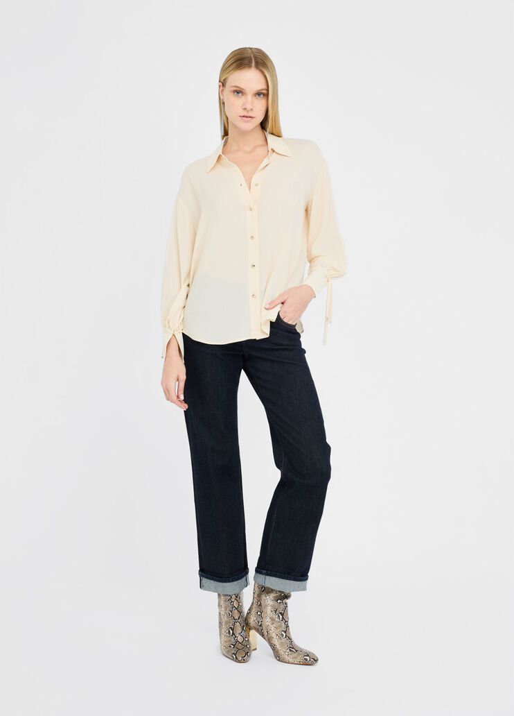 Crêpe de chine shirt ivory Liu Jo - large image number 5 Crêpe de chine shirt ivory Liu Jo - large image number 5