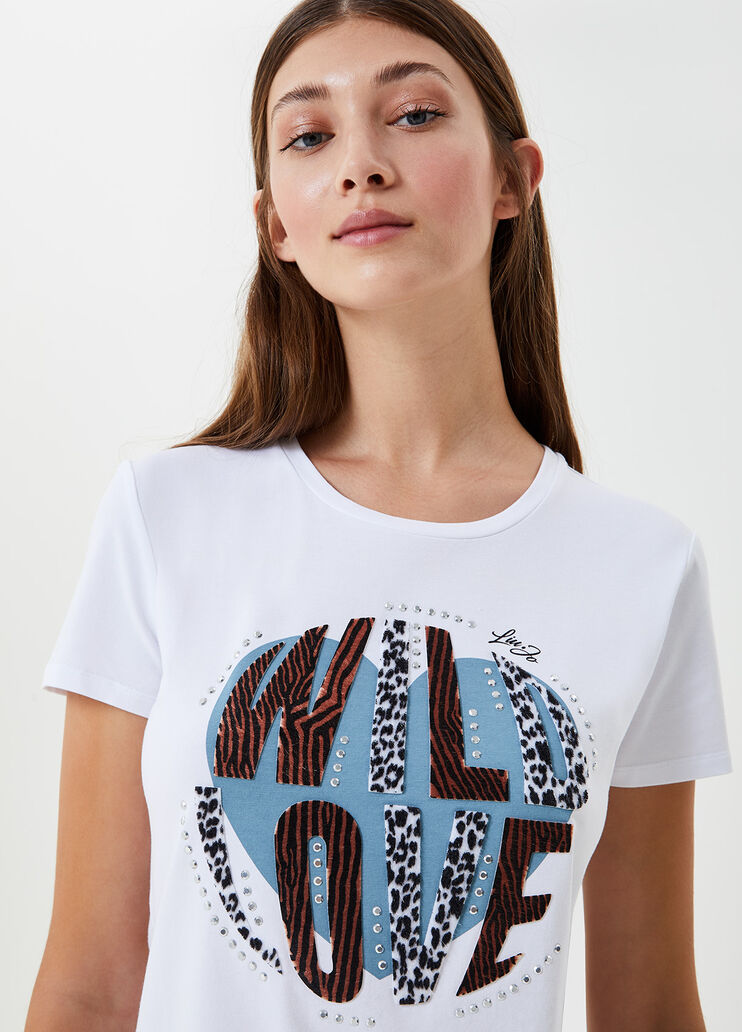 T-shirt with print White Liu Jo - large image number 2 T-shirt with print White Liu Jo - large image number 2