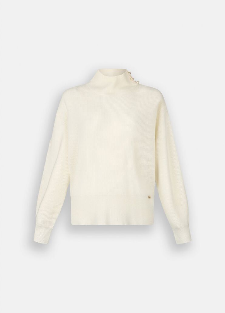 Wool and cashmere sweater white Liu Jo - large image number 6 Wool and cashmere sweater white Liu Jo - large image number 6