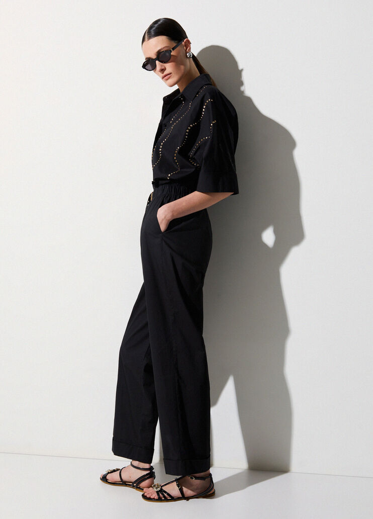 Pantalon &agrave; taille haute noir Liu Jo - medium