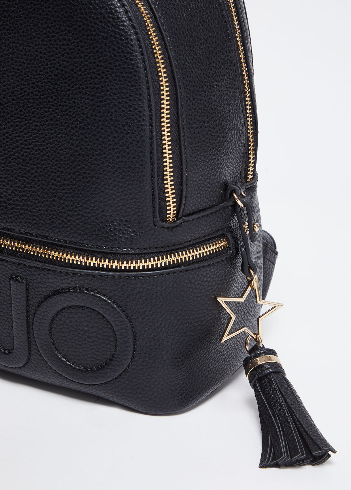 Mochila con logotipo y charm color negro Liu Jo