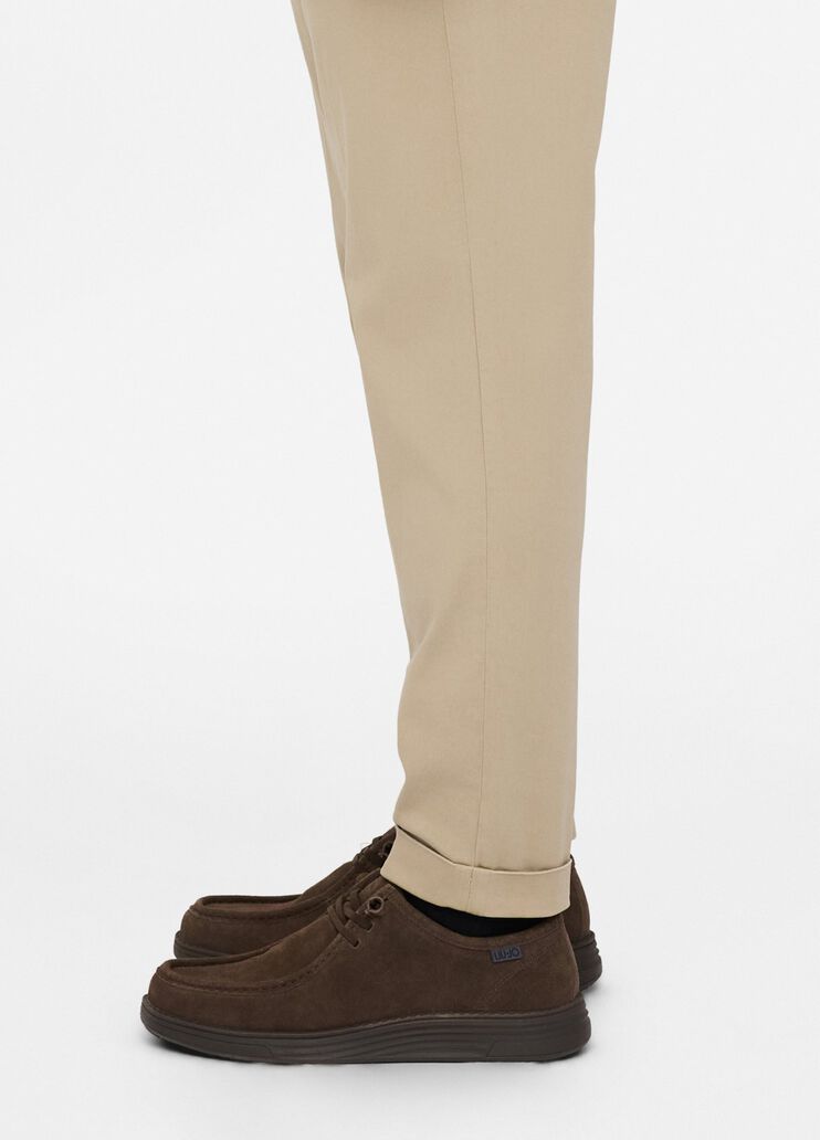 Cotton chinos with turn-ups beige Liu Jo - large image number 3