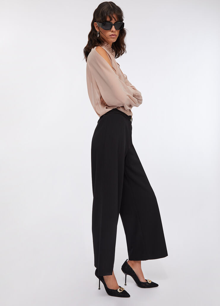 Cropped trousers with belt black Liu Jo - large image number 3