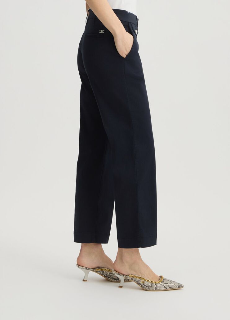 Cropped chinos navy blue Liu Jo - large image number 3 Cropped chinos navy blue Liu Jo - large image number 3