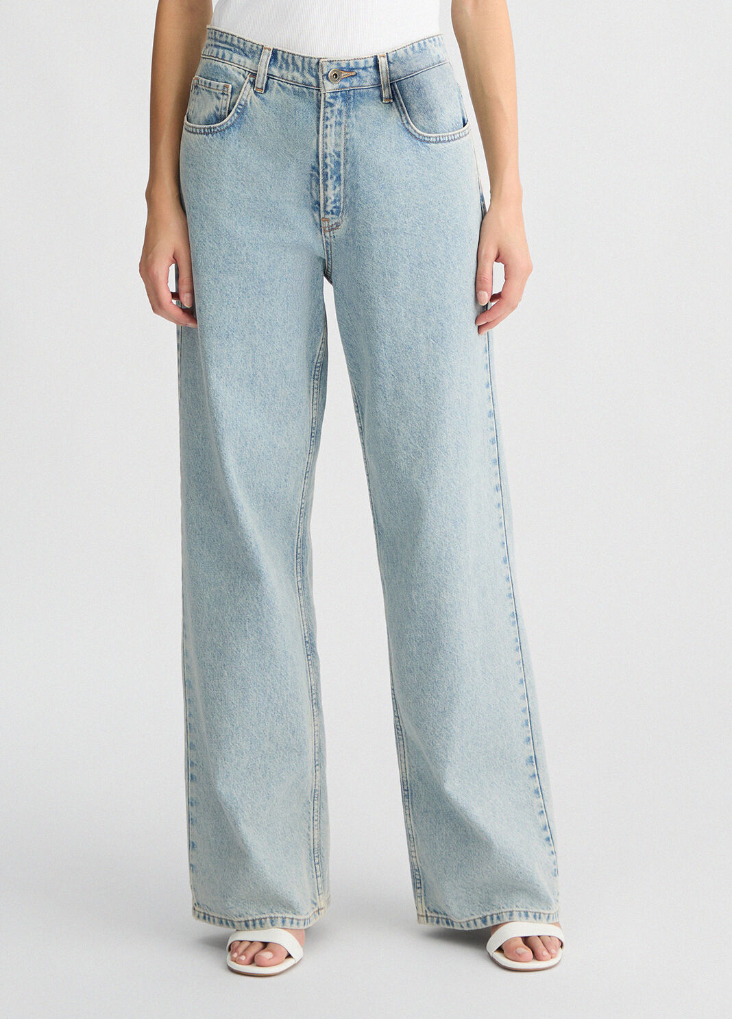 Vaqueros baggy de algod&oacute;n denim azul Liu Jo - large image number 0