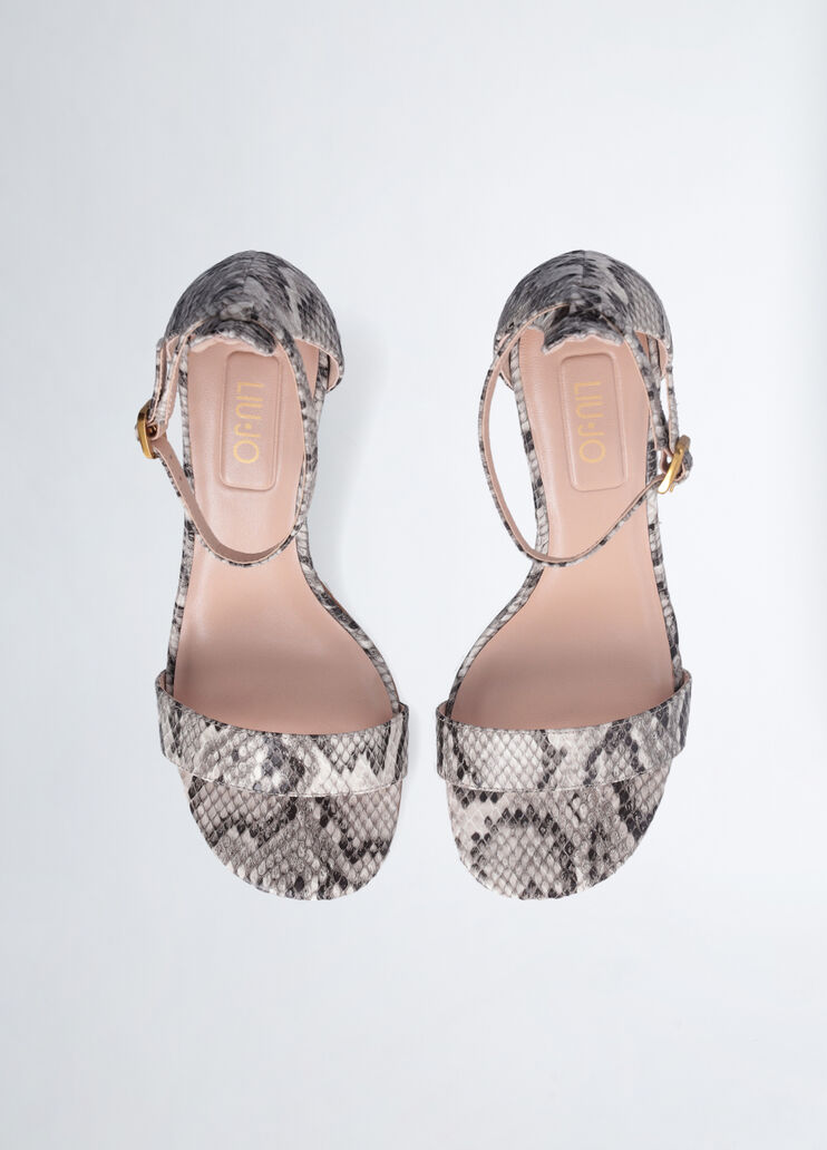 Sandals with branded heel python print Liu Jo - large image number 4 Sandals with branded heel python print Liu Jo - large image number 4