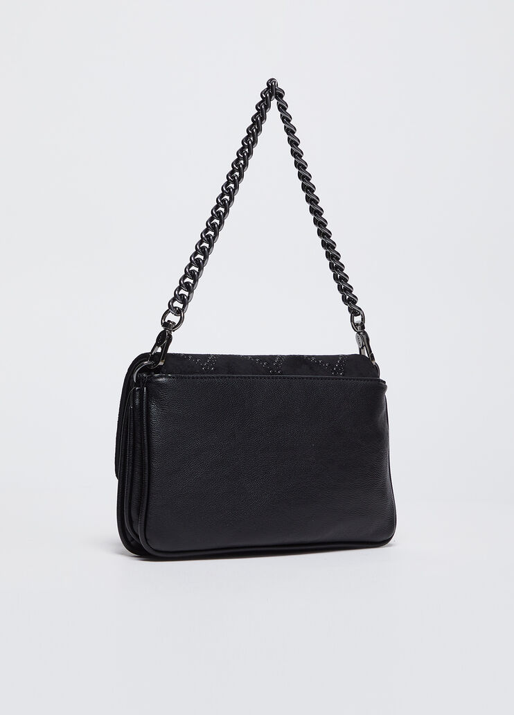 Borsa a tracolla media con borchie nero Liu Jo - large image number 1