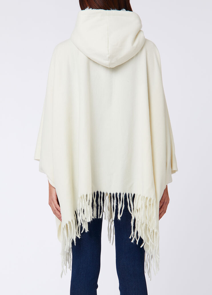 Poncho with hood white Liu Jo - medium Poncho with hood white Liu Jo - medium