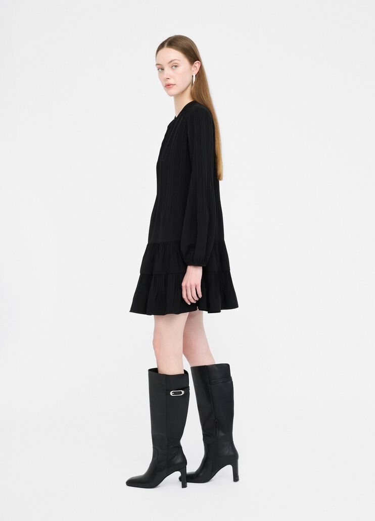 Short crêpe de chine dress black Liu Jo - large image number 3 Short crêpe de chine dress black Liu Jo - large image number 3