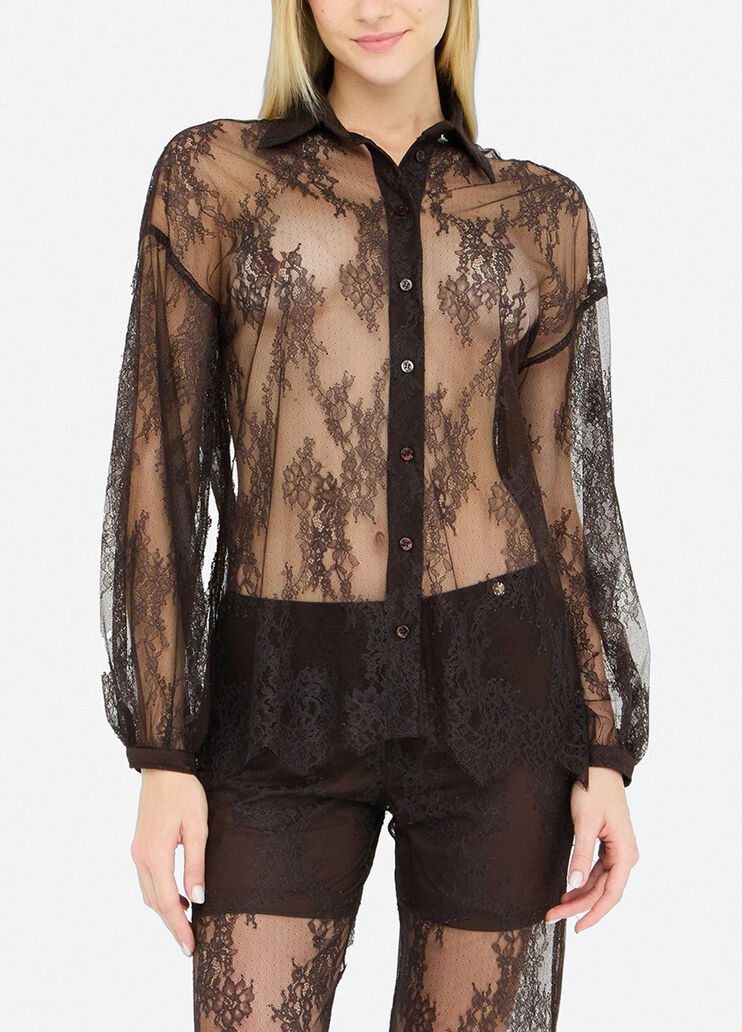 Lace shirt dark brown Liu Jo - medium