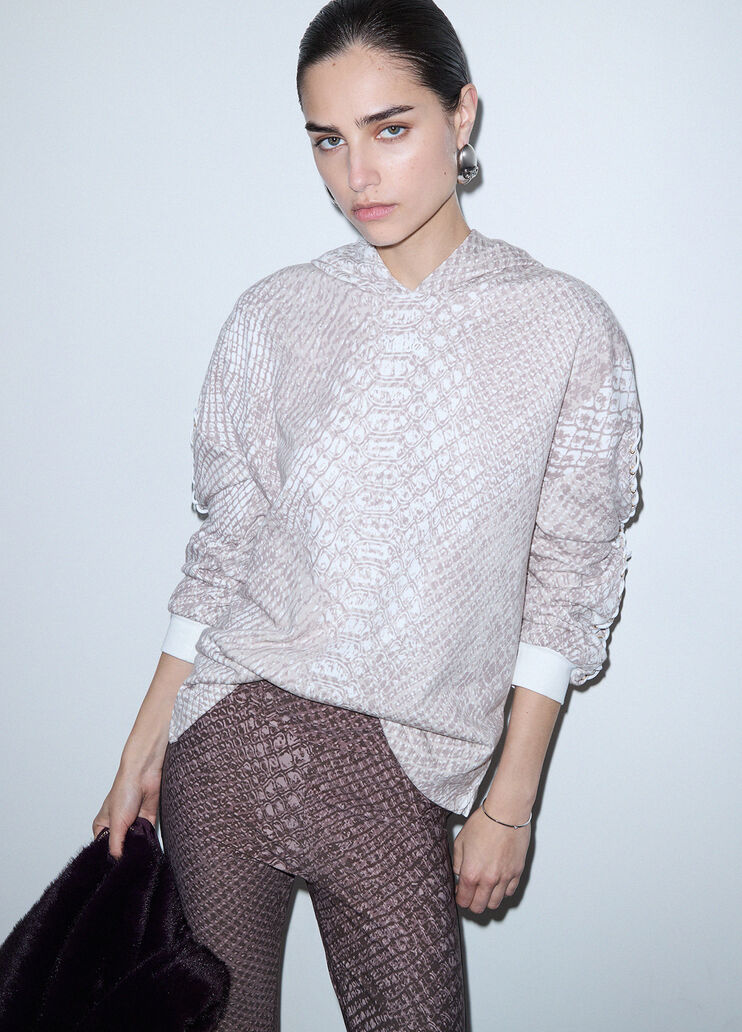 Sweatshirt with animal print white Liu Jo - medium