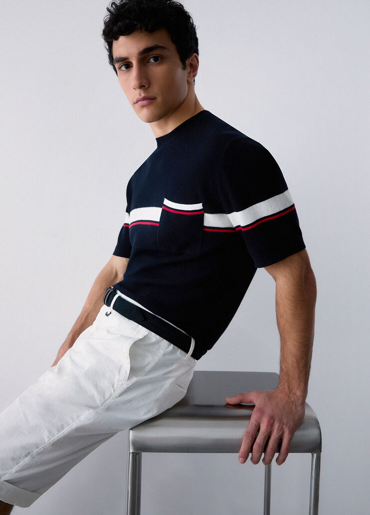 T-shirt en maille denim fonc&eacute; Liu Jo - medium