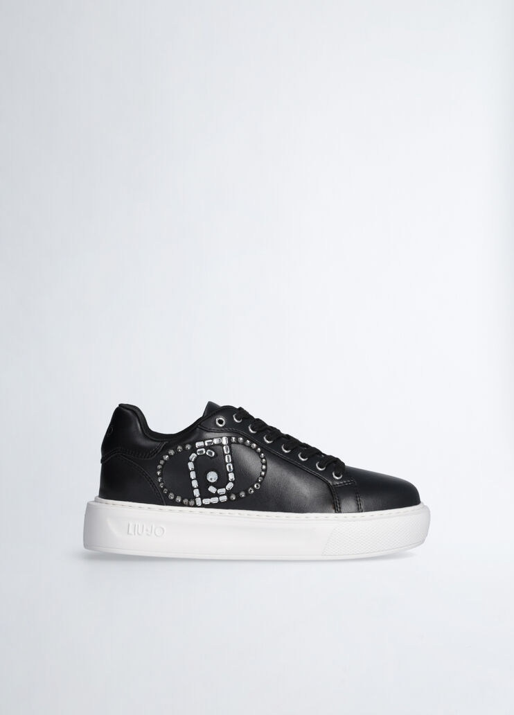 Sneakers with jewel logo black Liu Jo - large image number 1 Sneakers with jewel logo black Liu Jo - large image number 1