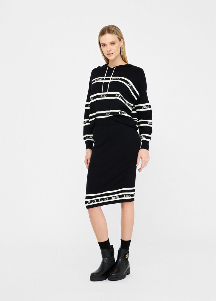 Midirock aus Strick Schwarz Liu Jo - medium