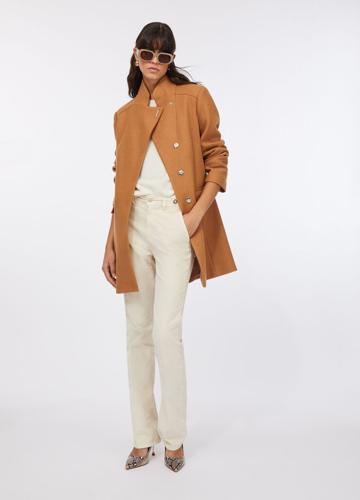 Mantel aus doppellagigem Tuch Beige Liu Jo - large image number 5