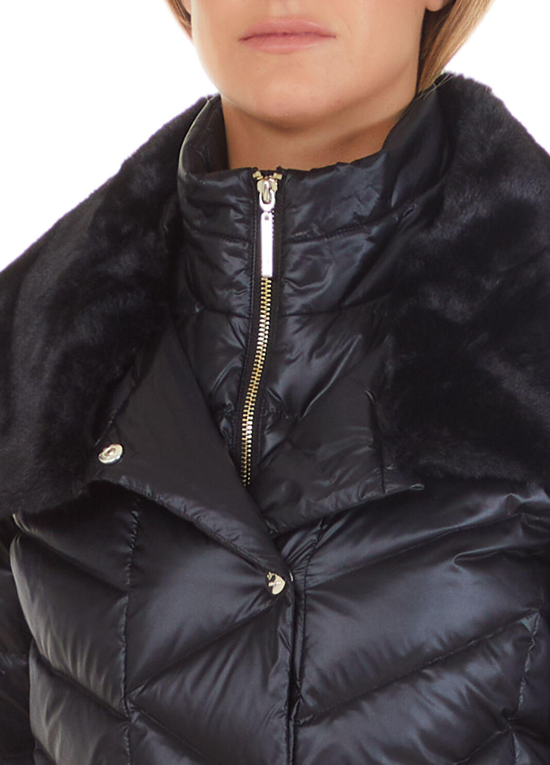 Doudoune slim avec col amovible noir Liu Jo - large image number 2