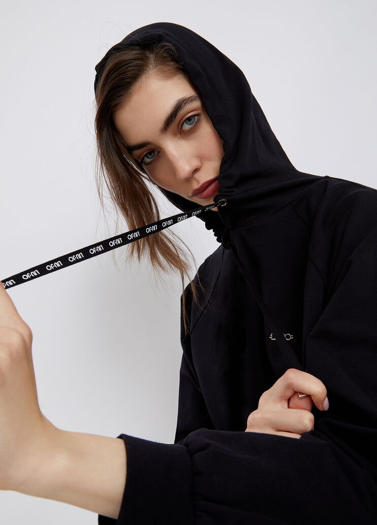 Sudadera ancha con capucha negro Liu Jo - large image number 2