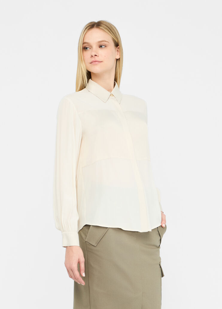 Camicia in crêpe de chine beige chiaro Liu Jo - medium Camicia in crêpe de chine beige chiaro Liu Jo - medium