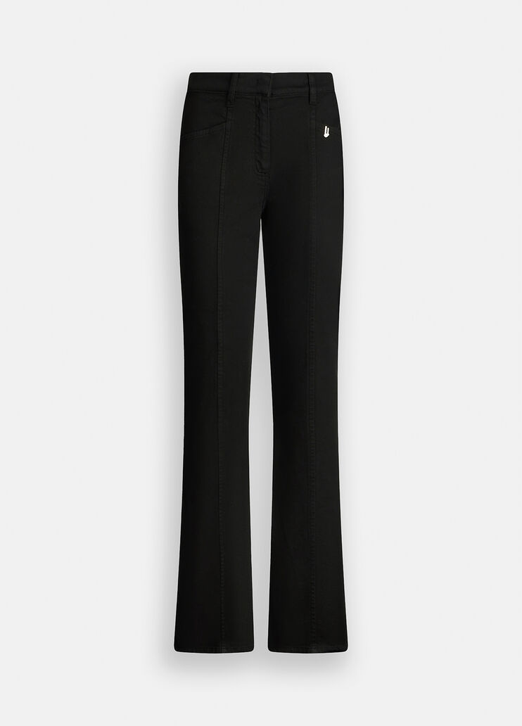 Flared cotton bull trousers black Liu Jo - medium Flared cotton bull trousers black Liu Jo - medium
