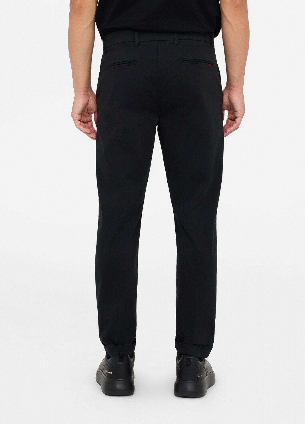 Satin chinos with turn-ups black Liu Jo - large image number 1