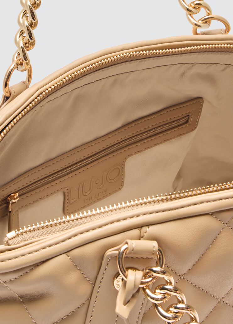 Quilted shopping tote with charm pink/iconic Liu Jo - large image number 6 Quilted shopping tote with charm pink/iconic Liu Jo - large image number 6