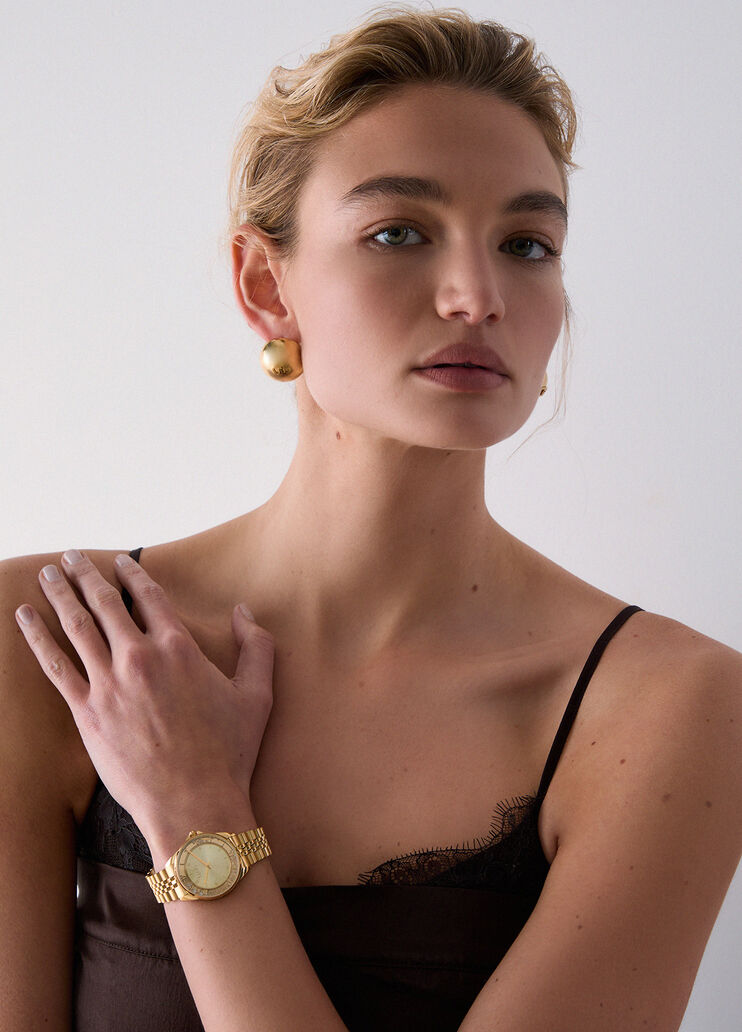 Orologio in acciaio con brill color oro Liu Jo - medium