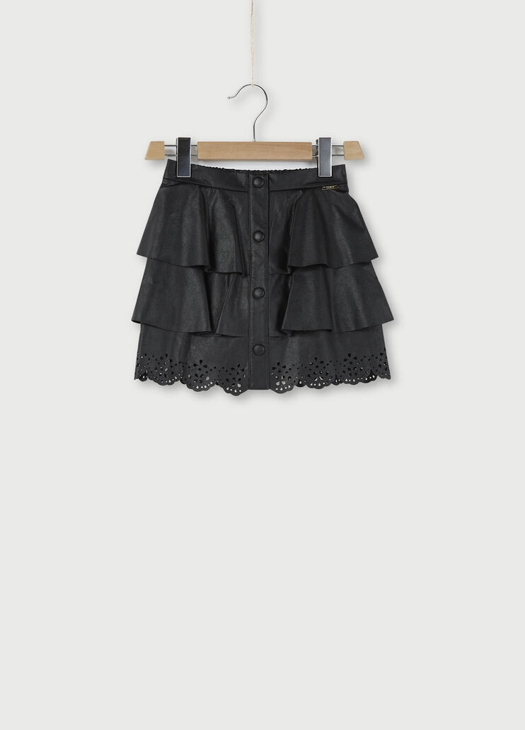 Mini skirt with frill details Black Liu Jo - large image number 0
