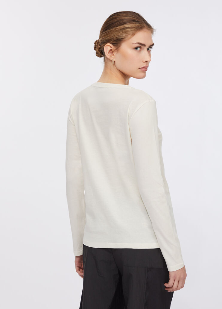 T-shirt en coton avec logo blanc Liu Jo - large image number 1