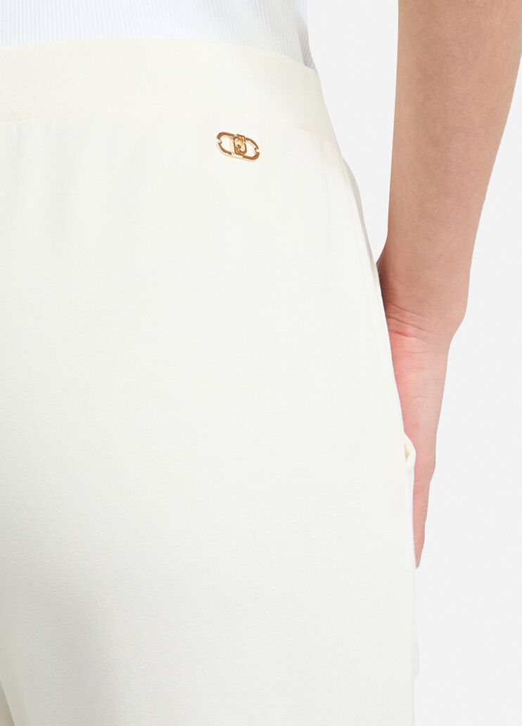 Fleece jogging pants milk white Liu Jo - large image number 4 Fleece jogging pants milk white Liu Jo - large image number 4