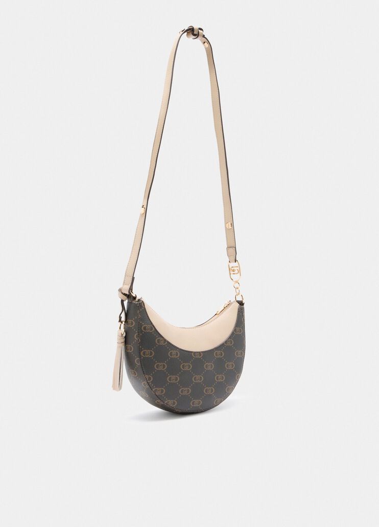 Borsa hobo media con logo beige Liu Jo - medium