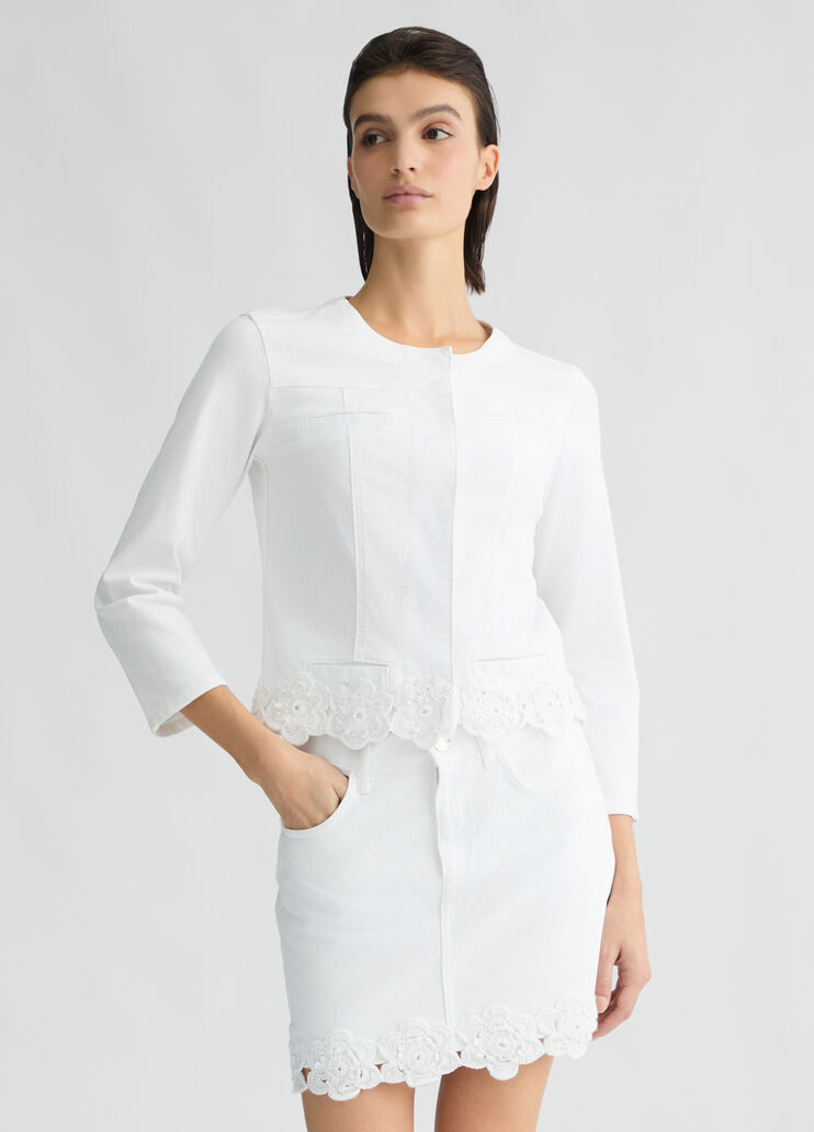 White jacket with embroidery white/crochet Liu Jo - large image number 0 White jacket with embroidery white/crochet Liu Jo - large image number 0