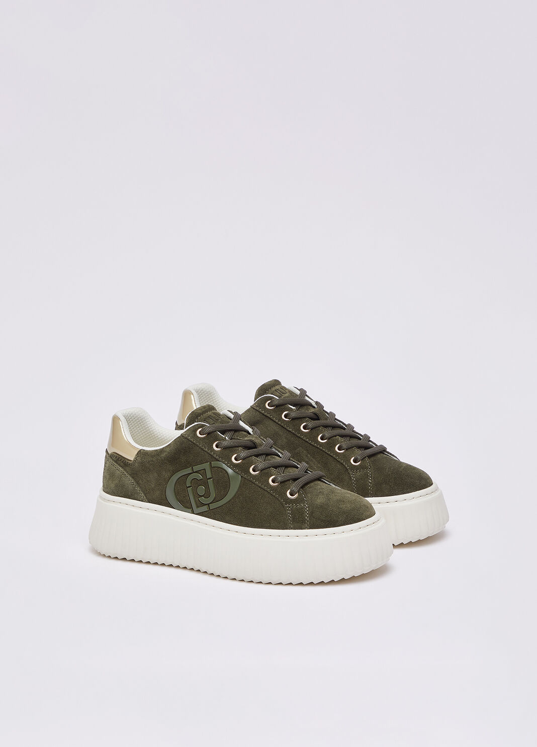 Platform sneakers in suede moss green Liu Jo - large image number 1