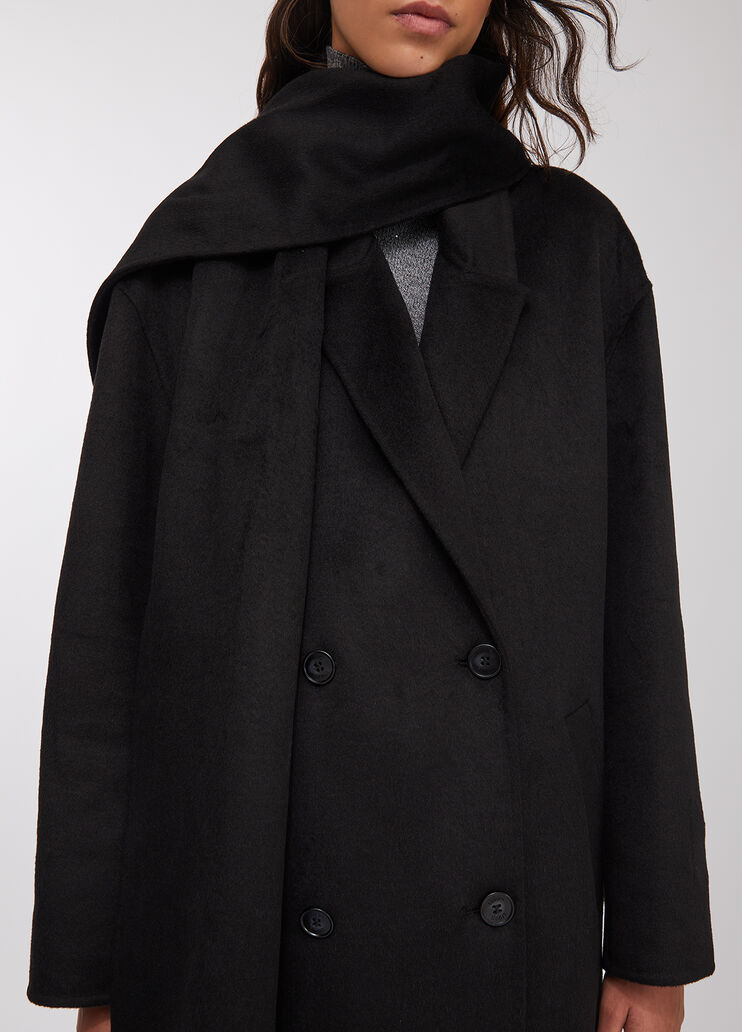 Wool coat with scarf black Liu Jo - large image number 2 Wool coat with scarf black Liu Jo - large image number 2