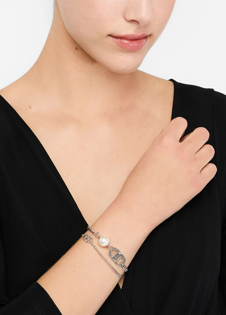 Multi-strand bracelet with pearl silver Liu Jo - medium Multi-strand bracelet with pearl silver Liu Jo - medium