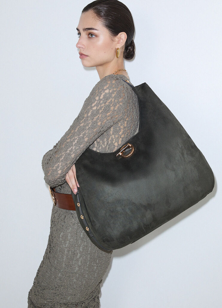 Hobo-Tasche gro&szlig; mit Nieten Dunkelgr&uuml;n Liu Jo - medium
