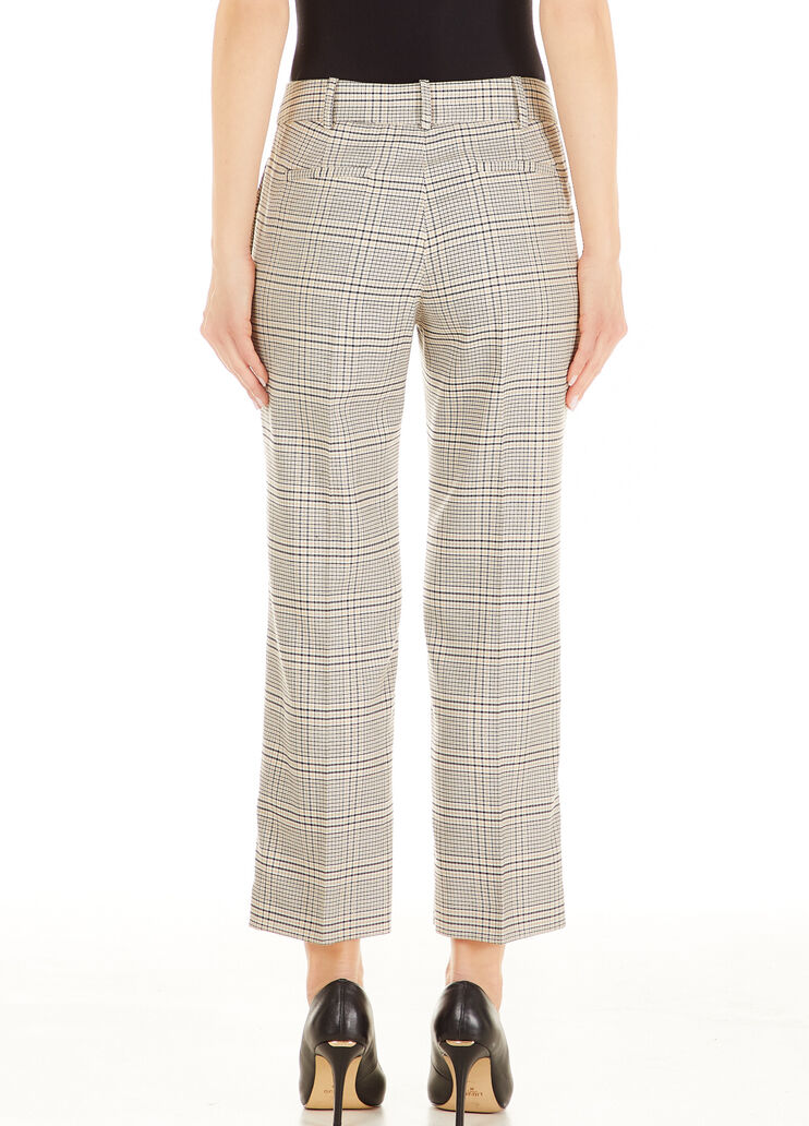 Tailored cropped trousers natural check Liu Jo - large image number 1 Tailored cropped trousers natural check Liu Jo - large image number 1