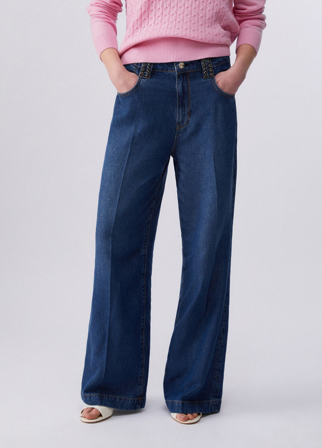 Flare-Jeans mit hohem Bund Denimblau Liu Jo - large image number 0