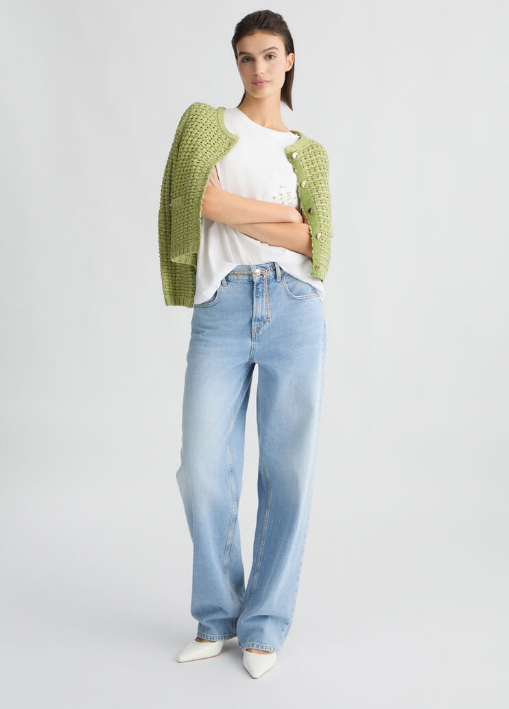 High-waisted straight-leg jeans Blue denim Liu Jo - medium High-waisted straight-leg jeans Blue denim Liu Jo - medium