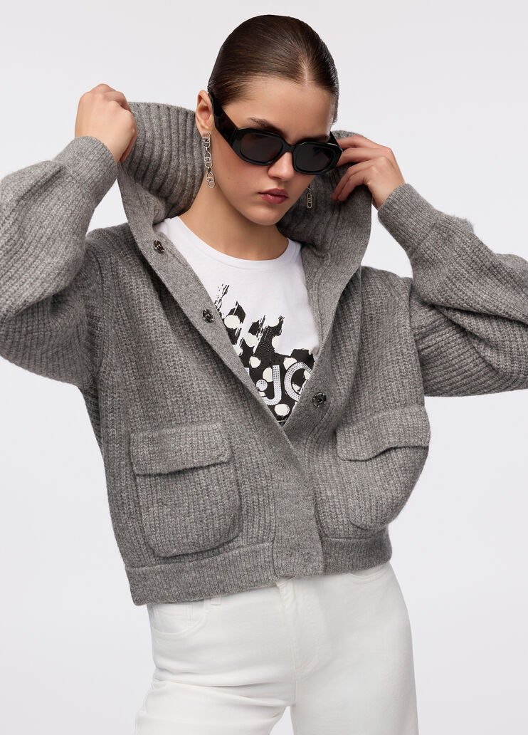 Wool-blend cardigan grey Liu Jo - medium