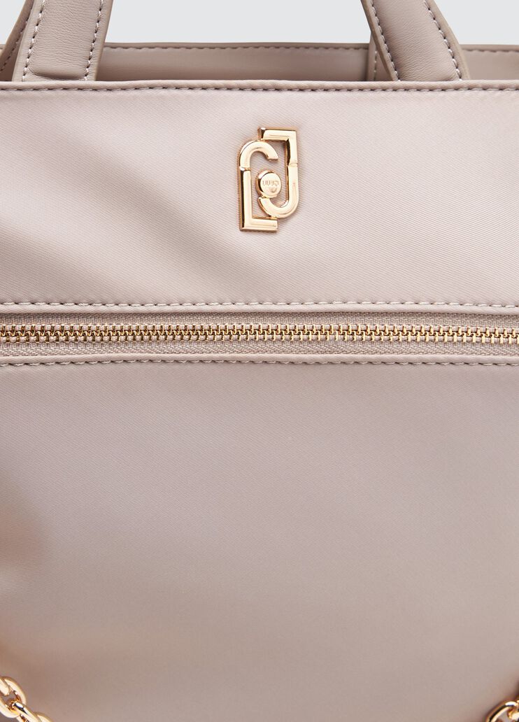 Nylon shopping bag with chain grey Liu Jo - large image number 4 Nylon shopping bag with chain grey Liu Jo - large image number 4