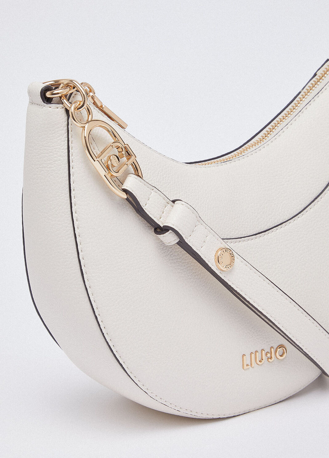 Medium hobo bag with charm cream Liu Jo - large image number 4