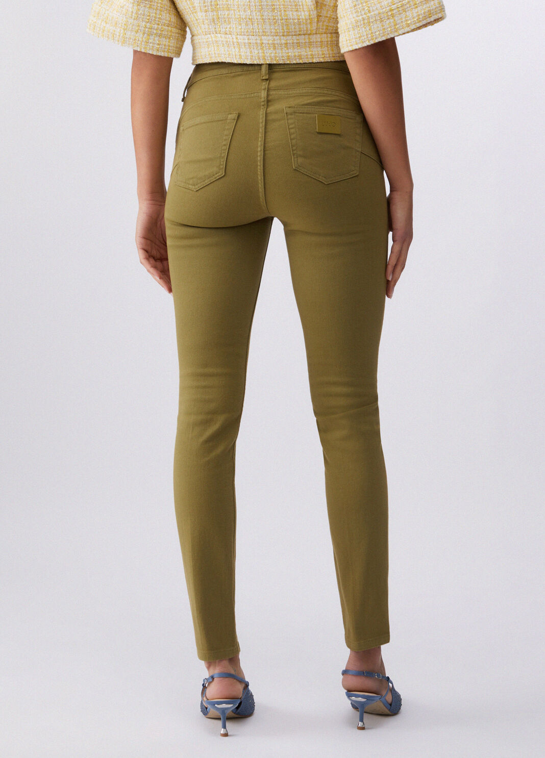 High-rise skinny trousers olive green Liu Jo - large image number 1