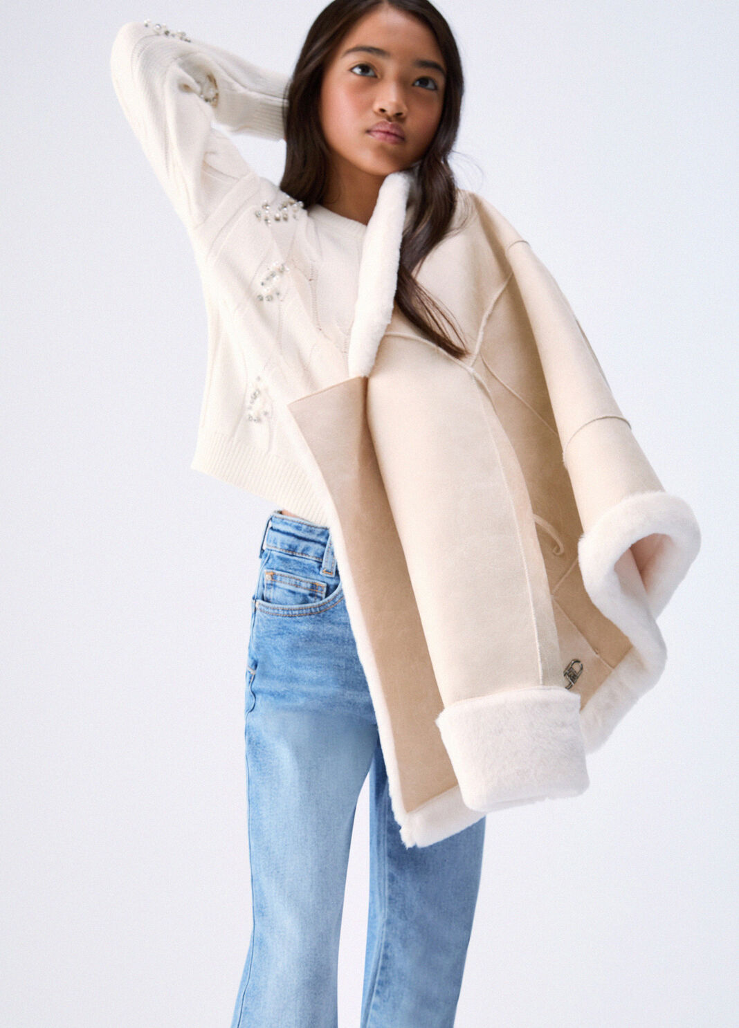 Sweater with jewel embroidery white Liu Jo - large image number 1