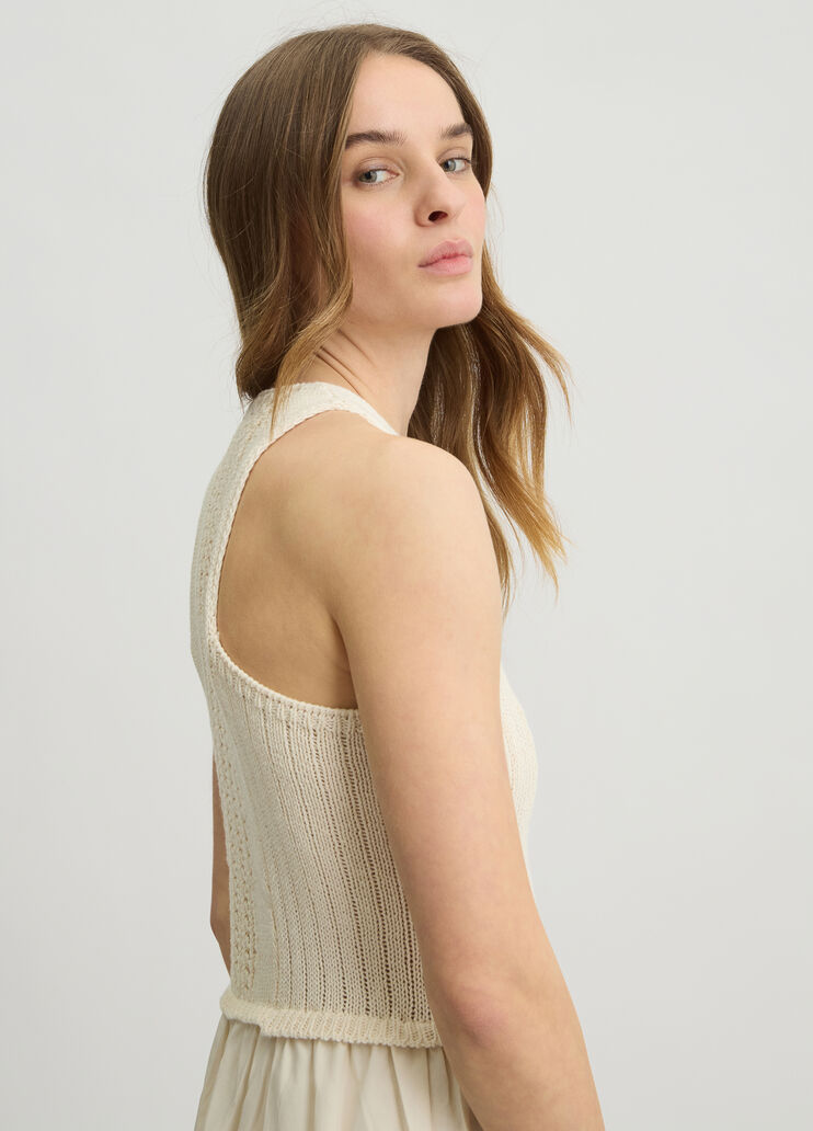 Cotton dress light beige Liu Jo - large image number 4 Cotton dress light beige Liu Jo - large image number 4