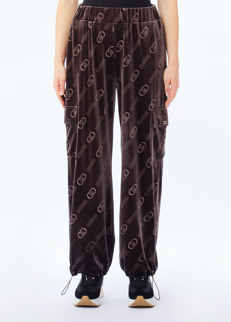 Chenille jogging pants chocolate/liu jo Liu Jo - medium