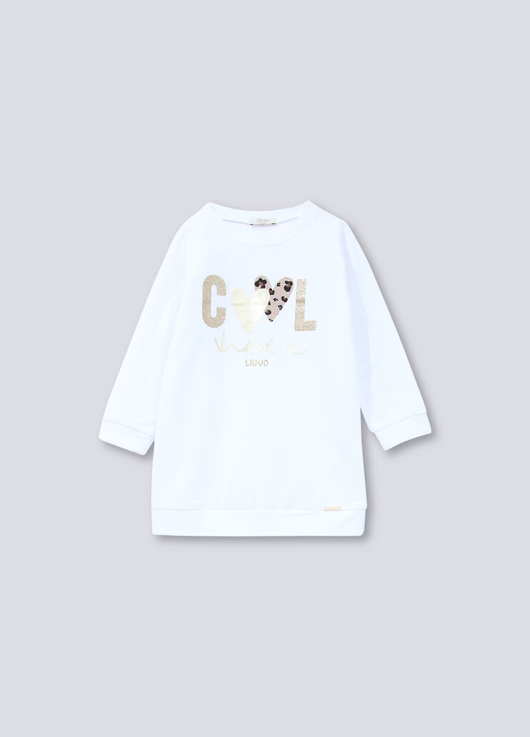 Eco-friendly maxi sweatshirt White Liu Jo - large image number 0 Eco-friendly maxi sweatshirt White Liu Jo - large image number 0