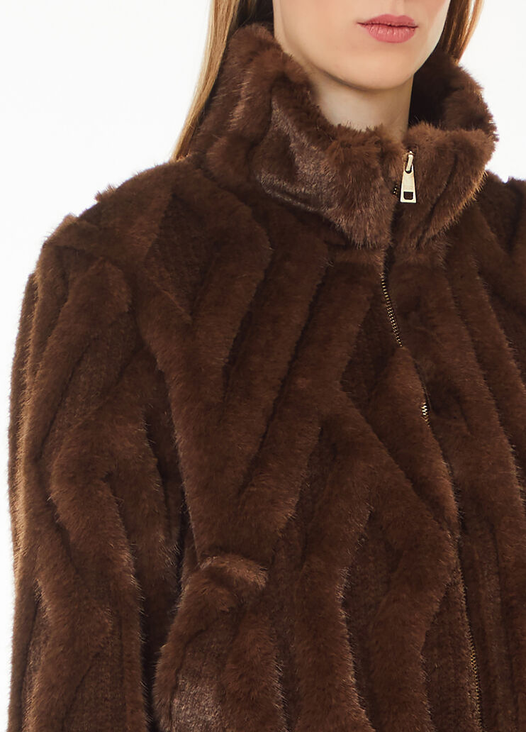 Faux fur jacket brown Liu Jo - large image number 2
