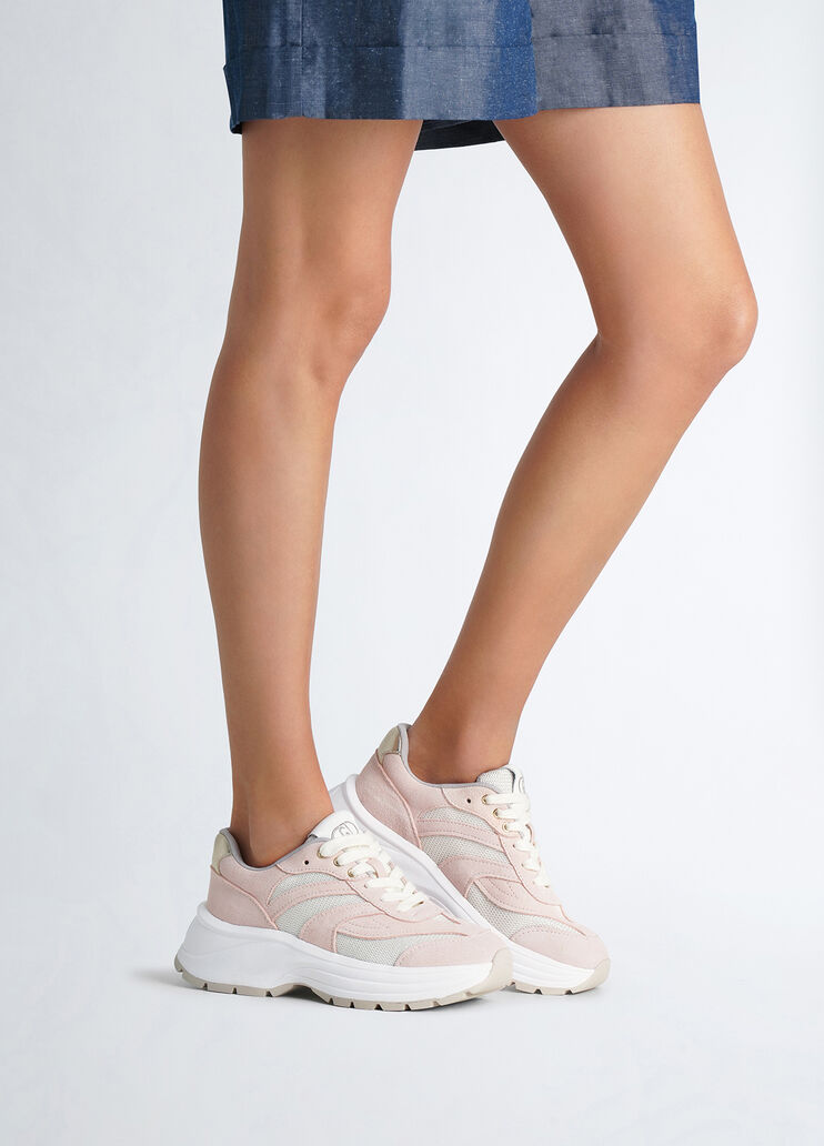 Sneakers in suede and brighty mesh pink Liu Jo - medium Sneakers in suede and brighty mesh pink Liu Jo - medium