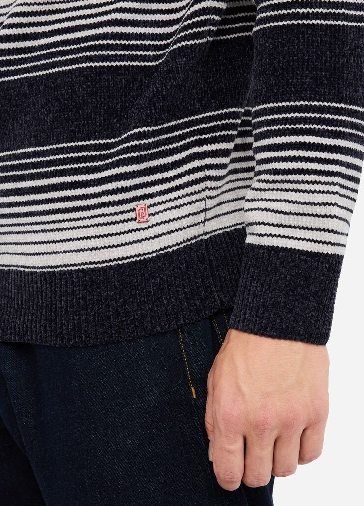 Striped chenille jumper dark denim Liu Jo - large image number 3 Striped chenille jumper dark denim Liu Jo - large image number 3