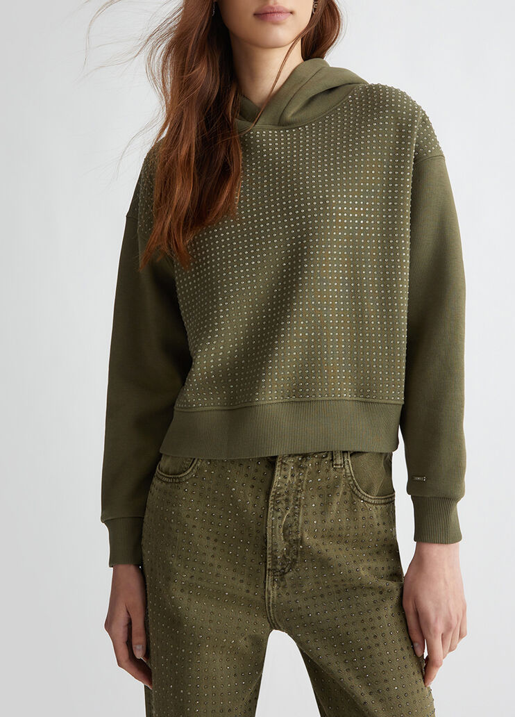 Sweat avec strass vert Liu Jo - medium Sweat avec strass vert Liu Jo - medium